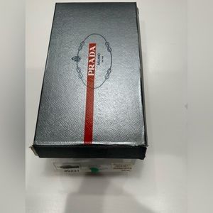 Prada Nero Naplak Patent Leather Laser Cut Sneaker in Size 38.5